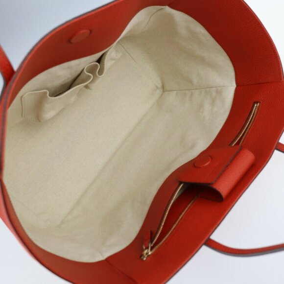 GUCCI Red Leather Tote Bag - Picture 9 of 9